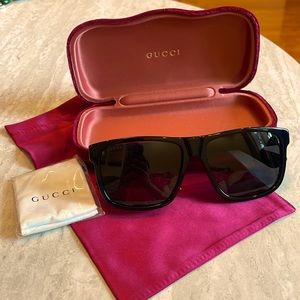 Gucci Sunglasses GG0010S Black (Unisex)